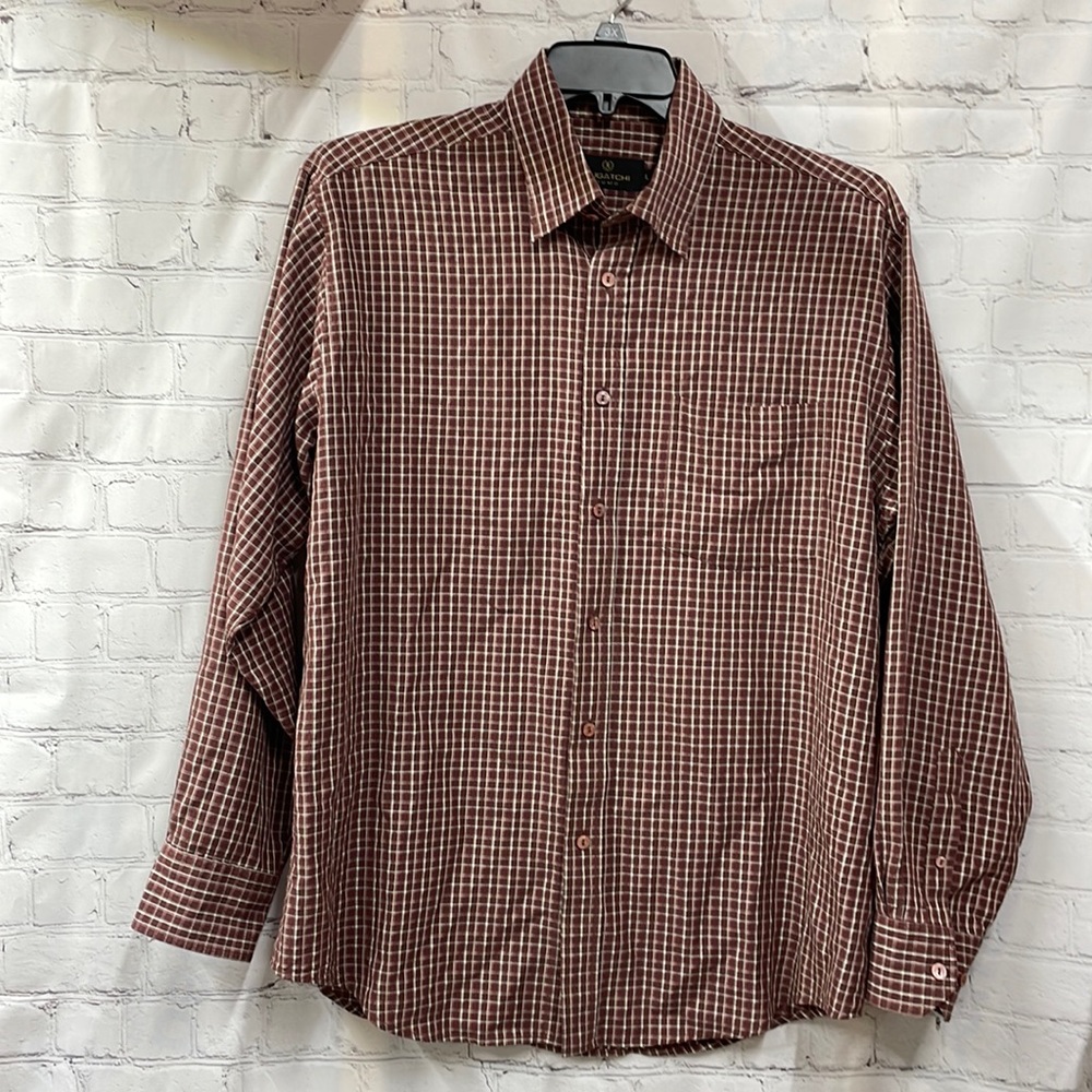 Bugatchi check large button up shirt
